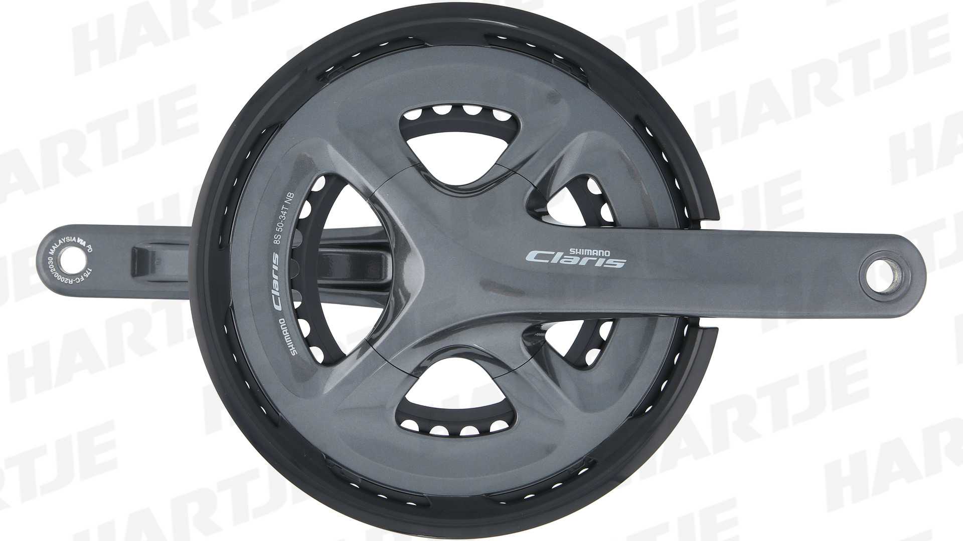 Shimano Pédalier claris fc-r2000 175mm avec protège-plateau 34/50T 8sp hollowtech II - EFCR2000EX04C